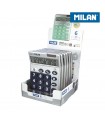 Caja Expositora 6 Calculadoras Silver 10 Dígitos Milan